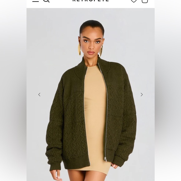 Seroya Jackets & Blazers - RetroFête Khaki Women's Bomber Jacket